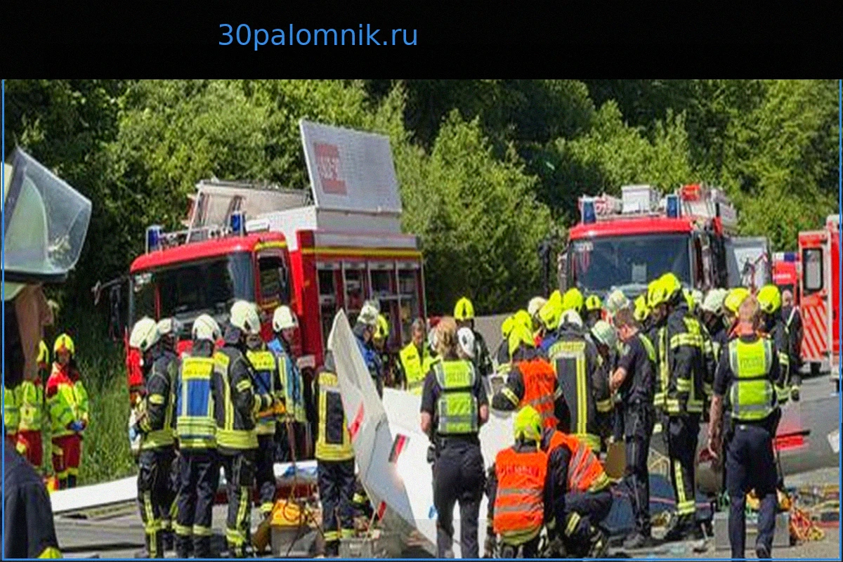Крушение планера на автобане под Ольпе: Один человек погиб, один ранен