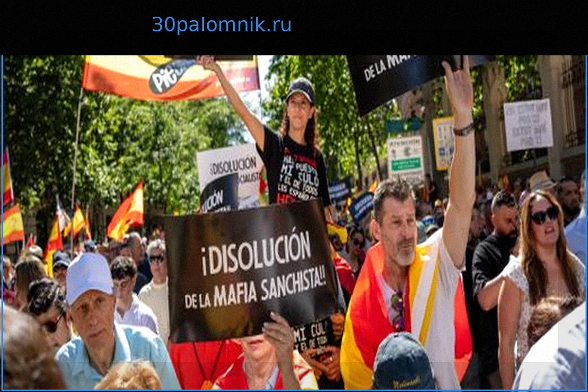 Массовые протесты против коррупции в Испании: Десятки тысяч требуют отставки премьер-министра Педро Санчеса