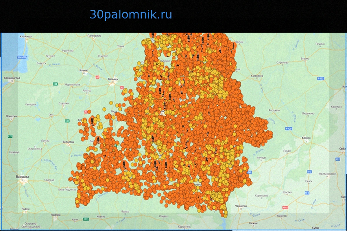 В Беларуси опубликовали карту сожженных фашистами деревень